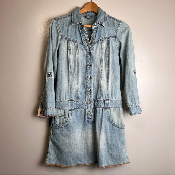 Joie Dresses & Skirts - Vintage Joie Denim Button-Up 100% Cotton Dress Size 2, EUC